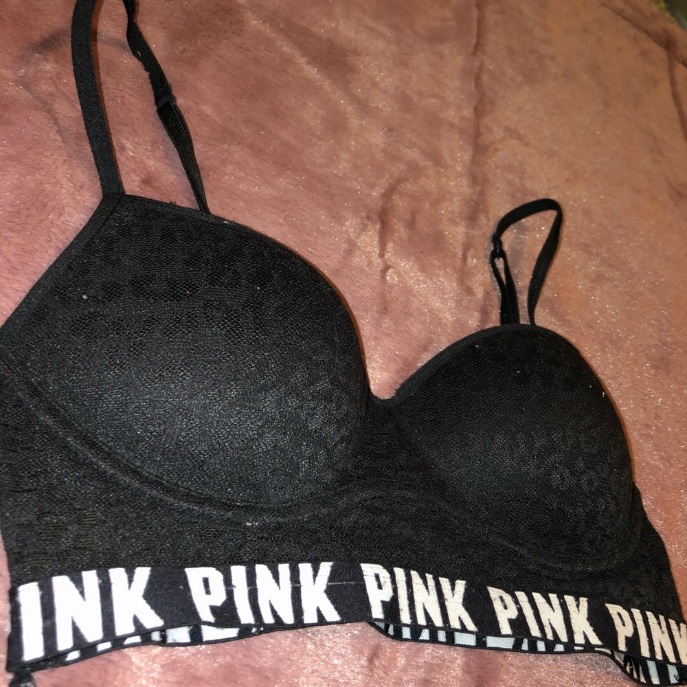 Black Cheetah Print push up  Bralette from Pink